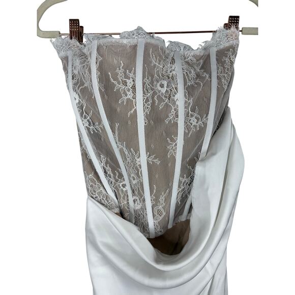 NBD Nalani Maxi Dress Lace Corset Strapless Formal Evening Gala Bridal Prom Sz M - Picture 6 of 10